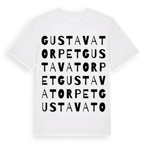 Gustavatorpet ordlek t-shirt – ekologisk bomull t-shirt från Pinshirt
