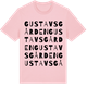 Pink Cotton t-shirt med Gustavsgården ordlek t-shirt
