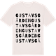 Vintage White t-shirt med Gustavsgården ordlek t-shirt