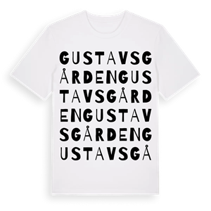 Gustavsgården ordlek t-shirt – ekologisk bomull t-shirt från Pinshirt