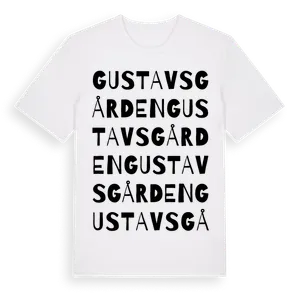 Gustavsgården ordlek t-shirt – ekologisk bomull t-shirt från Pinshirt