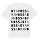 White t-shirt med Gyamossa ordlek t-shirt
