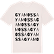 Vintage White t-shirt med Gyamossa ordlek t-shirt