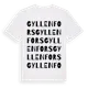 White t-shirt med Gyllenfors ordlek t-shirt