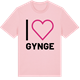 Pink Cotton t-shirt med Jag älskar Gynge t-shirt stort tryck