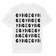 White t-shirt med Gynge ordlek t-shirt