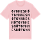 Pink Cotton t-shirt med Gynnesnöt ordlek t-shirt