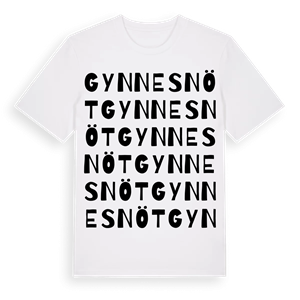 Gynnesnöt ordlek t-shirt – ekologisk bomull t-shirt från Pinshirt