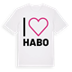 White t-shirt med Jag älskar Habo t-shirt stort tryck