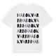 White t-shirt med Habo Kvarn ordlek t-shirt