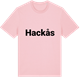 Pink Cotton t-shirt med Hackås fetstil t-shirt