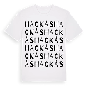 Hackås ordlek t-shirt – ekologisk bomull t-shirt från Pinshirt