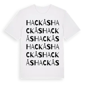 Hackås ordlek t-shirt – ekologisk bomull t-shirt från Pinshirt