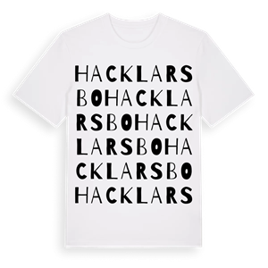 Hacklarsbo ordlek t-shirt – ekologisk bomull t-shirt från Pinshirt