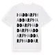 White t-shirt med Haddarp ordlek t-shirt