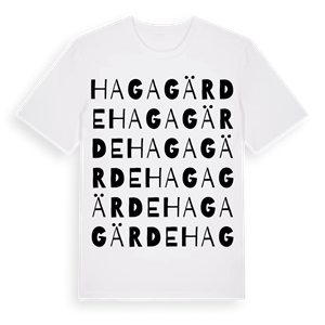 Hagagärde ordlek t-shirt – ekologisk bomull t-shirt från Pinshirt