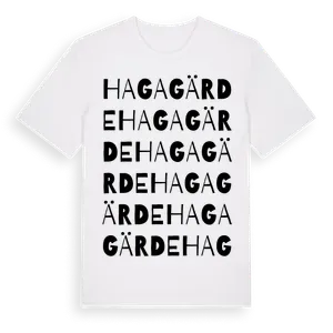 Hagagärde ordlek t-shirt – ekologisk bomull t-shirt från Pinshirt