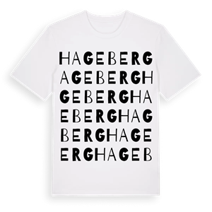 Hageberg ordlek t-shirt – ekologisk bomull t-shirt från Pinshirt