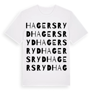 Hagersryd ordlek t-shirt – ekologisk bomull t-shirt från Pinshirt