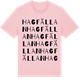 Pink Cotton t-shirt med Hagfällan ordlek t-shirt