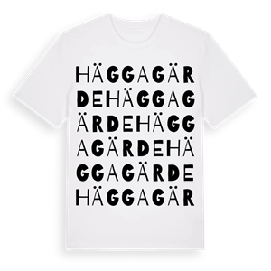 Häggagärde ordlek t-shirt – ekologisk bomull t-shirt från Pinshirt