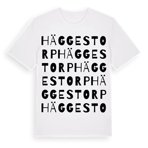 Häggestorp ordlek t-shirt – ekologisk bomull t-shirt från Pinshirt