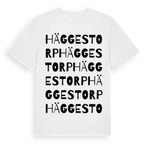 Häggestorp ordlek t-shirt – ekologisk bomull t-shirt från Pinshirt
