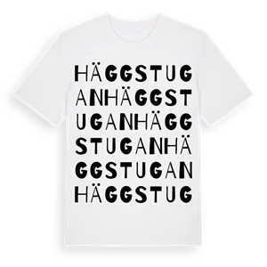Häggstugan ordlek t-shirt – ekologisk bomull t-shirt från Pinshirt