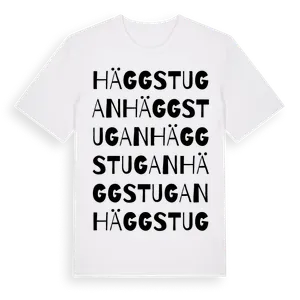 Häggstugan ordlek t-shirt – ekologisk bomull t-shirt från Pinshirt