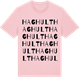 Pink Cotton t-shirt med Haghult ordlek t-shirt