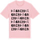 Pink Cotton t-shirt med Hägnen ordlek t-shirt