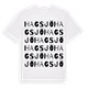 White t-shirt med Hagsjö ordlek t-shirt