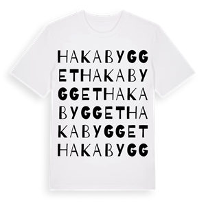 Hakabygget ordlek t-shirt – ekologisk bomull t-shirt från Pinshirt