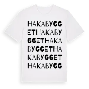 Hakabygget ordlek t-shirt – ekologisk bomull t-shirt från Pinshirt