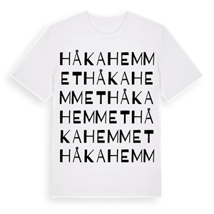 Håkahemmet ordlek t-shirt – ekologisk bomull t-shirt från Pinshirt