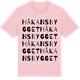 Pink Cotton t-shirt med Håkansbygget ordlek t-shirt