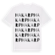 White t-shirt med Hakarp ordlek t-shirt