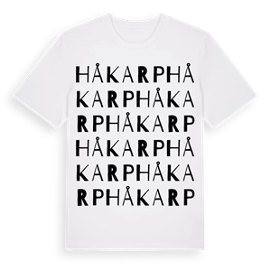Håkarp ordlek t-shirt – ekologisk bomull t-shirt från Pinshirt