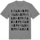 Mid Heather Gray t-shirt med Håknarp ordlek t-shirt