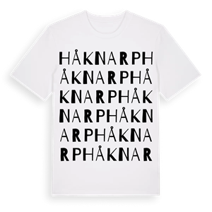 Håknarp ordlek t-shirt – ekologisk bomull t-shirt från Pinshirt