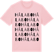 Pink Cotton t-shirt med Hålabo ordlek t-shirt
