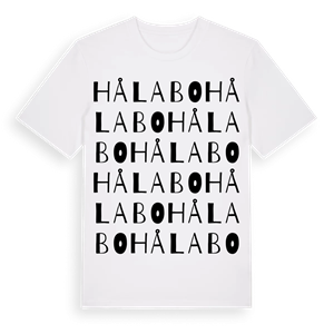 Hålabo ordlek t-shirt – ekologisk bomull t-shirt från Pinshirt