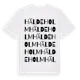 White t-shirt med Häldeholm ordlek t-shirt