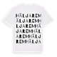 White t-shirt med Häljarem ordlek t-shirt