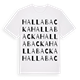 White t-shirt med Hallabacka ordlek t-shirt