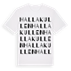 White t-shirt med Hallakullen ordlek t-shirt