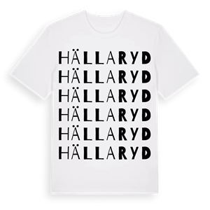 Hällaryd ordlek t-shirt – ekologisk bomull t-shirt från Pinshirt