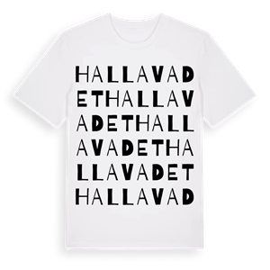 Hallavadet ordlek t-shirt – ekologisk bomull t-shirt från Pinshirt