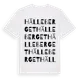 White t-shirt med Hälleberget ordlek t-shirt