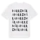White t-shirt med Hallemåla ordlek t-shirt